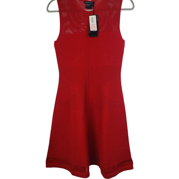 Armani Exchange Textured Knit Fit & Flare Mini Dress Size Small NWT - Picture 7 of 9